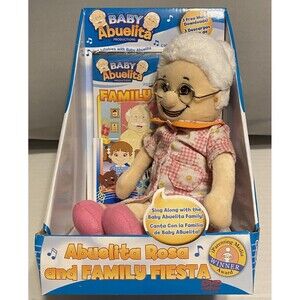 NEW Baby Abuelita Rosa Plush Doll Sing Along Spanish Grandma Music DVD 2009 RARE
